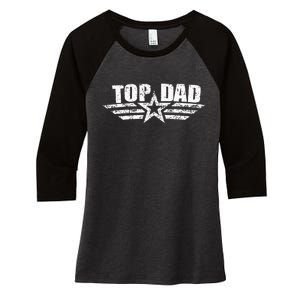 80s Top Dad Fathers Day Gift from Daughter Son Wife Women's Tri-Blend 3/4-Sleeve Raglan Shirt