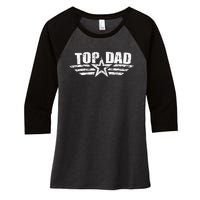 80s Top Dad Fathers Day Gift from Daughter Son Wife Women's Tri-Blend 3/4-Sleeve Raglan Shirt