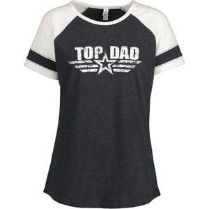 80s Top Dad Fathers Day Gift from Daughter Son Wife Enza Ladies Jersey Colorblock Tee