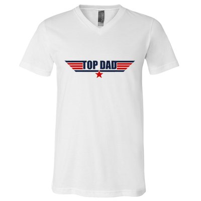 80s Top Dad Fathers Day Gift From Daughter Son Wife V-Neck T-Shirt