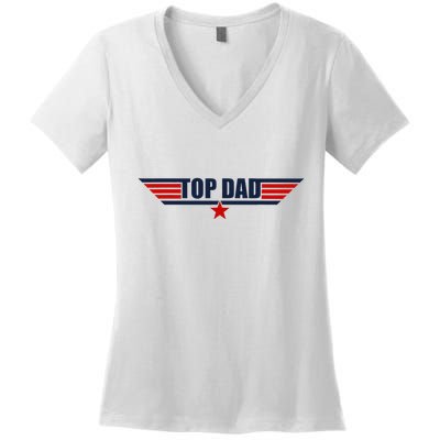 80s Top Dad Fathers Day Gift From Daughter Son Wife Women's V-Neck T-Shirt