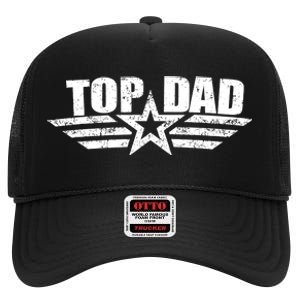 80s Top Dad Fathers Day Gift From Daughter Son Kids Wife High Crown Mesh Back Trucker Hat