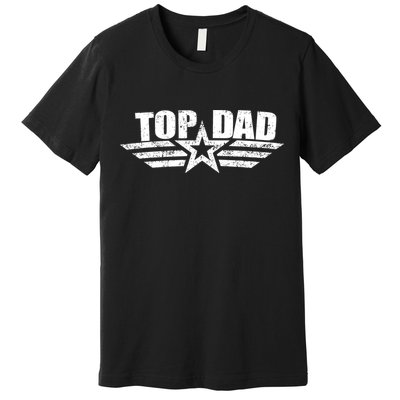 80s Top Dad Fathers Day Gift From Daughter Son Kids Wife Premium T-Shirt