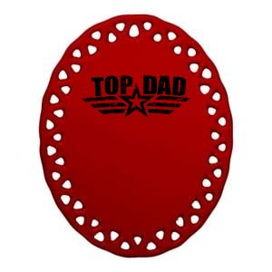 80s Top Dad Fathers Day Gift From Daughter Son Kids Wife Ceramic Oval Ornament