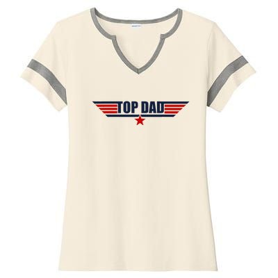 80s Top Dad Fathers Day Gift From Daughter Son Ladies Halftime Notch Neck Tee