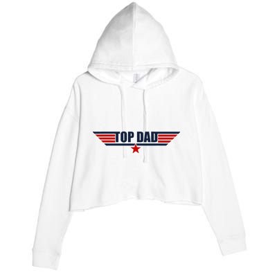 80s Top Dad Fathers Day Gift From Daughter Son Crop Fleece Hoodie