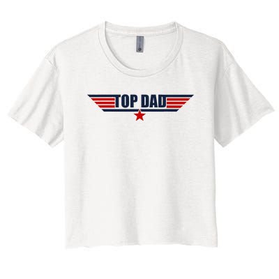 80s Top Dad Fathers Day Gift From Daughter Son Women's Crop Top Tee