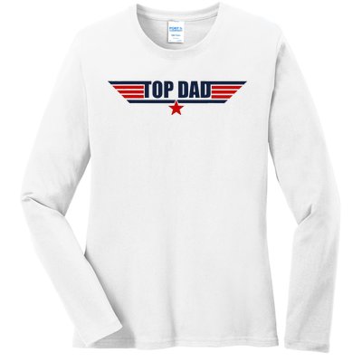 80s Top Dad Fathers Day Gift From Daughter Son Ladies Long Sleeve Shirt