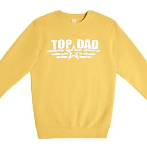 80s Top Dad Fathers Day Gift From Daughter Son Kids Wife Premium Crewneck Sweatshirt