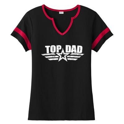 80s Top Dad Fathers Day Gift From Daughter Son Kids Wife Ladies Halftime Notch Neck Tee