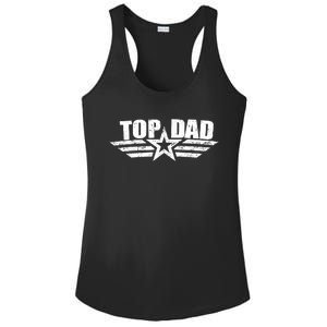 80s Top Dad Fathers Day Gift From Daughter Son Kids Wife Ladies PosiCharge Competitor Racerback Tank