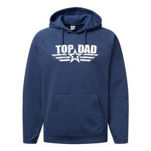 80s Top Dad Fathers Day Gift From Daughter Son Kids Wife Performance Fleece Hoodie