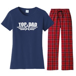 80s Top Dad Fathers Day Gift From Daughter Son Kids Wife Women's Flannel Pajama Set