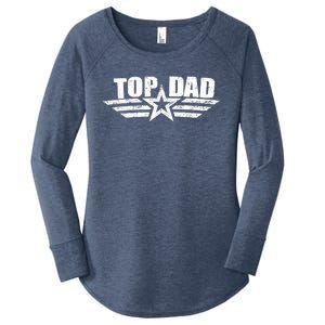 80s Top Dad Fathers Day Gift From Daughter Son Kids Wife Women's Perfect Tri Tunic Long Sleeve Shirt