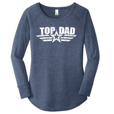 80s Top Dad Fathers Day Gift From Daughter Son Kids Wife Women's Perfect Tri Tunic Long Sleeve Shirt