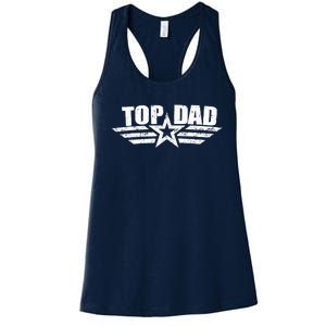 80s Top Dad Fathers Day Gift From Daughter Son Kids Wife Women's Racerback Tank