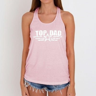 80s Top Dad Fathers Day Gift From Daughter Son Kids Wife Women's Knotted Racerback Tank