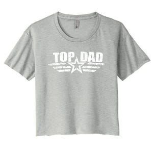 80s Top Dad Fathers Day Gift From Daughter Son Kids Wife Women's Crop Top Tee