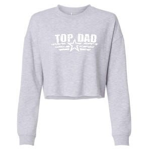 80s Top Dad Fathers Day Gift From Daughter Son Kids Wife Cropped Pullover Crew