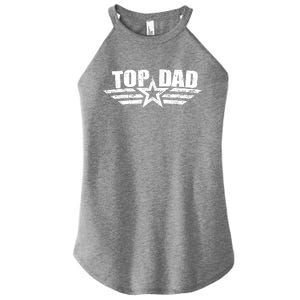 80s Top Dad Fathers Day Gift From Daughter Son Kids Wife Women's Perfect Tri Rocker Tank