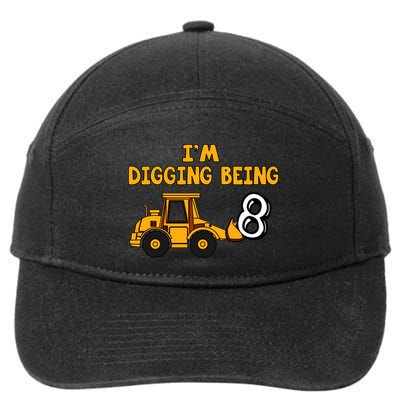 8th Birthday I'm Digging Being Eight 7-Panel Snapback Hat