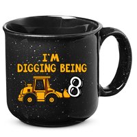 8th Birthday I'm Digging Being Eight 15oz Campfire Ceramic Mug