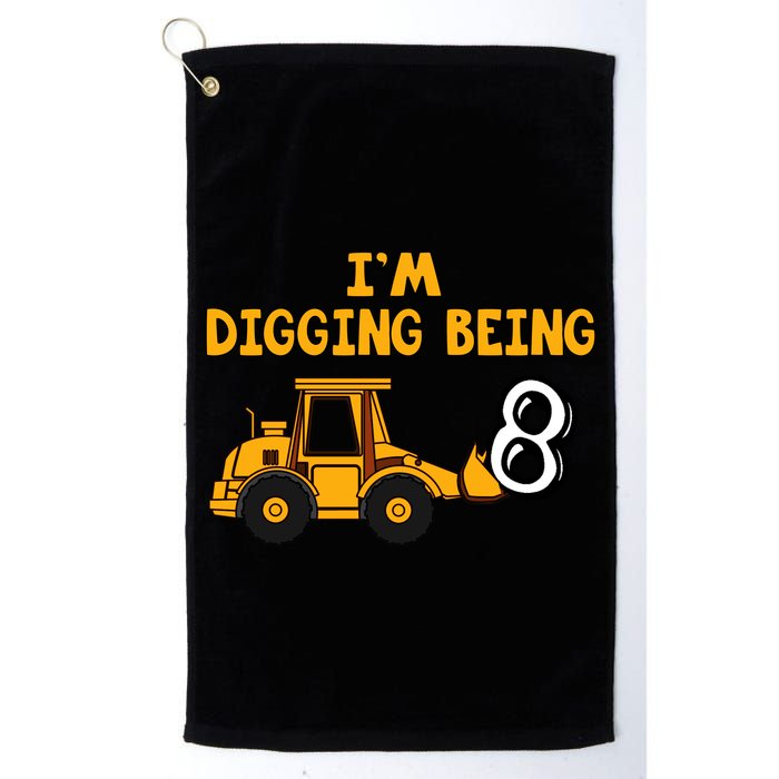 8th Birthday I'm Digging Being Eight Golf Towel