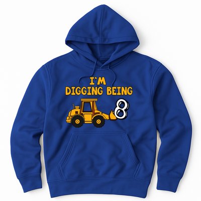 8th Birthday I'm Digging Being Eight Hoodie
