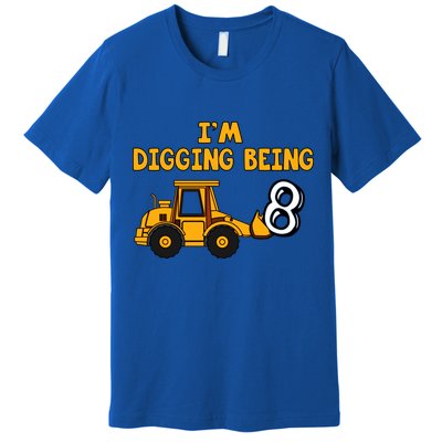 8th Birthday I'm Digging Being Eight Premium T-Shirt