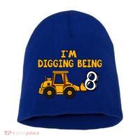 8th Birthday I'm Digging Being Eight Short Acrylic Beanie
