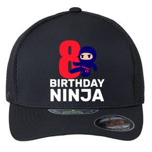 8th Birthday Ninja Flexfit Unipanel Trucker Cap