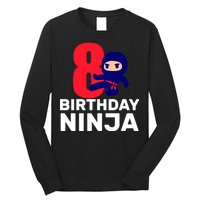 8th Birthday Ninja Long Sleeve Shirt