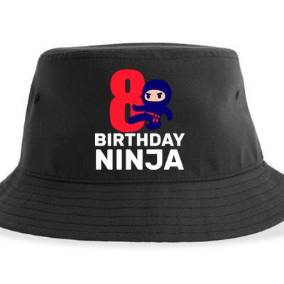 8th Birthday Ninja Sustainable Bucket Hat