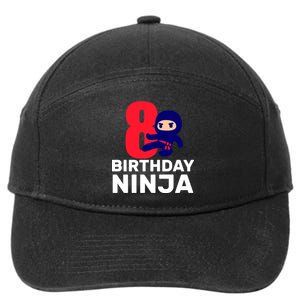 8th Birthday Ninja 7-Panel Snapback Hat