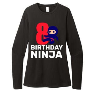 8th Birthday Ninja Womens CVC Long Sleeve Shirt