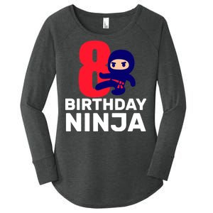 8th Birthday Ninja Women's Perfect Tri Tunic Long Sleeve Shirt