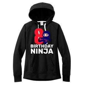 8th Birthday Ninja Women's Fleece Hoodie