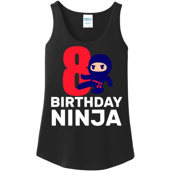 8th Birthday Ninja Ladies Essential Tank