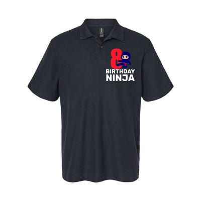 8th Birthday Ninja Softstyle Adult Sport Polo