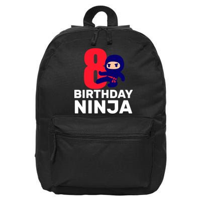 8th Birthday Ninja 16 in Basic Backpack