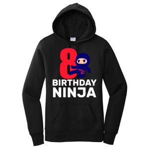 8th Birthday Ninja Women's Pullover Hoodie