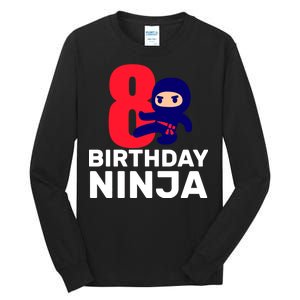 8th Birthday Ninja Tall Long Sleeve T-Shirt