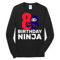 8th Birthday Ninja Tall Long Sleeve T-Shirt