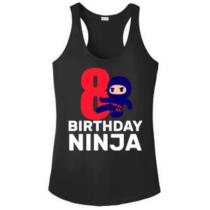 8th Birthday Ninja Ladies PosiCharge Competitor Racerback Tank