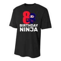 8th Birthday Ninja Youth Performance Sprint T-Shirt