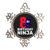 8th Birthday Ninja Metallic Star Ornament