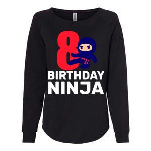 8th Birthday Ninja Womens California Wash Sweatshirt