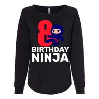 8th Birthday Ninja Womens California Wash Sweatshirt