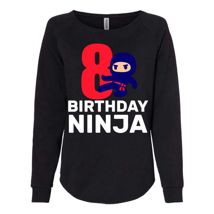 8th Birthday Ninja Womens California Wash Sweatshirt