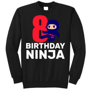 8th Birthday Ninja Tall Sweatshirt